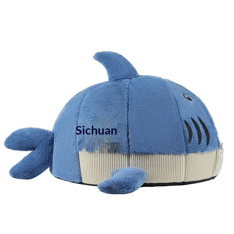 Luxury Plush Shark Pet Bed
